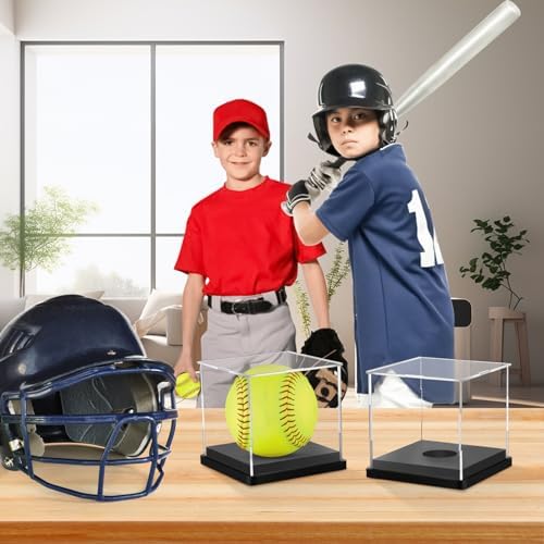 4PCS Softball Display Case Acrylic Clear Display Box Baseball Tennis Golf - Image 5