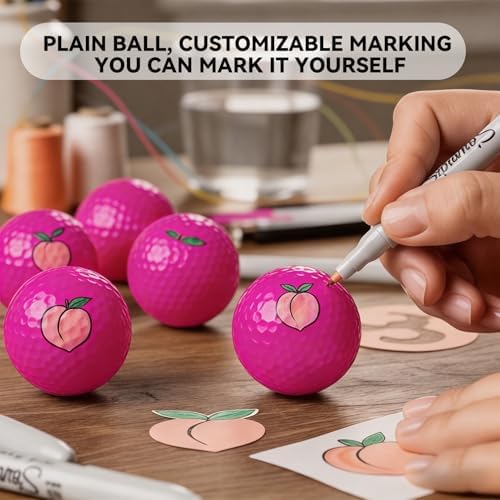 Colored Golf Balls, High Visibility Easy to Find, Blank No Logo - Image 3