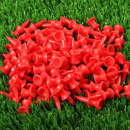 Castle Golf Tees 1 1/4" Short Tee Value 100 Pack, Unbreakable Plastic by BRAMASOLE