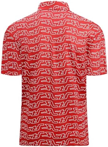 Alex Vando Mens Golf Shirt Moisture Wicking Print Performance Polo Shirt - Image 2