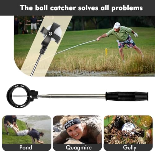 Telescopic Golf Ball Retriever, Adjustable 17.5–80.3 Inch Stainless Steel & ABS - Image 5