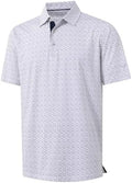 M MAELREG Mens Golf Shirt Short Sleeve Dry Fit Print Moisture Wicking by MAELREG