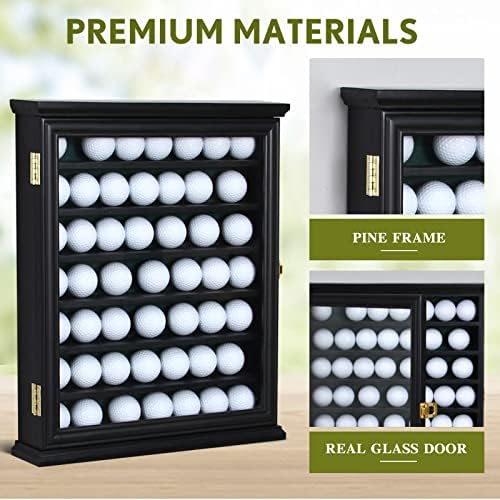 49 Golf Ball Display Case Cabinet Solid Wood Golf Ball Holder Wall Mounted 7 - Image 3