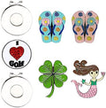 Eshan 5 pcs Cute Golf Ball Markers and 2 pcs Magnetic Hat Clips Set by Eshan