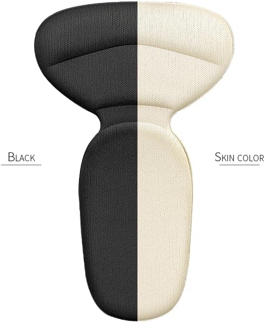 Soft Sponge Heel Protectors - Heel Grips for Comfort in High Heels – T-Shape Design – Anti Slip – Prevents Blisters - Makes Shoes Fit Better - 2 Pairs (Beige)