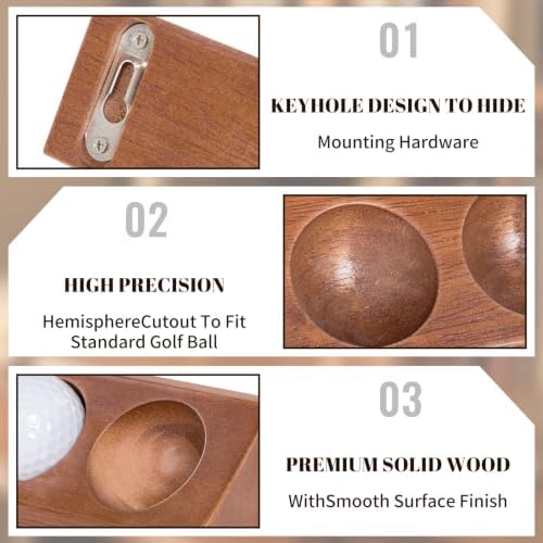 1-Pack Wooden Golf Ball Display Case & Holder - Image 5
