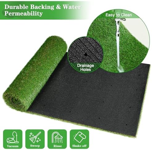 GLOBREEN 2'X6' Artificial Turf Runner Rug, Thick Grass Pads - Image 3