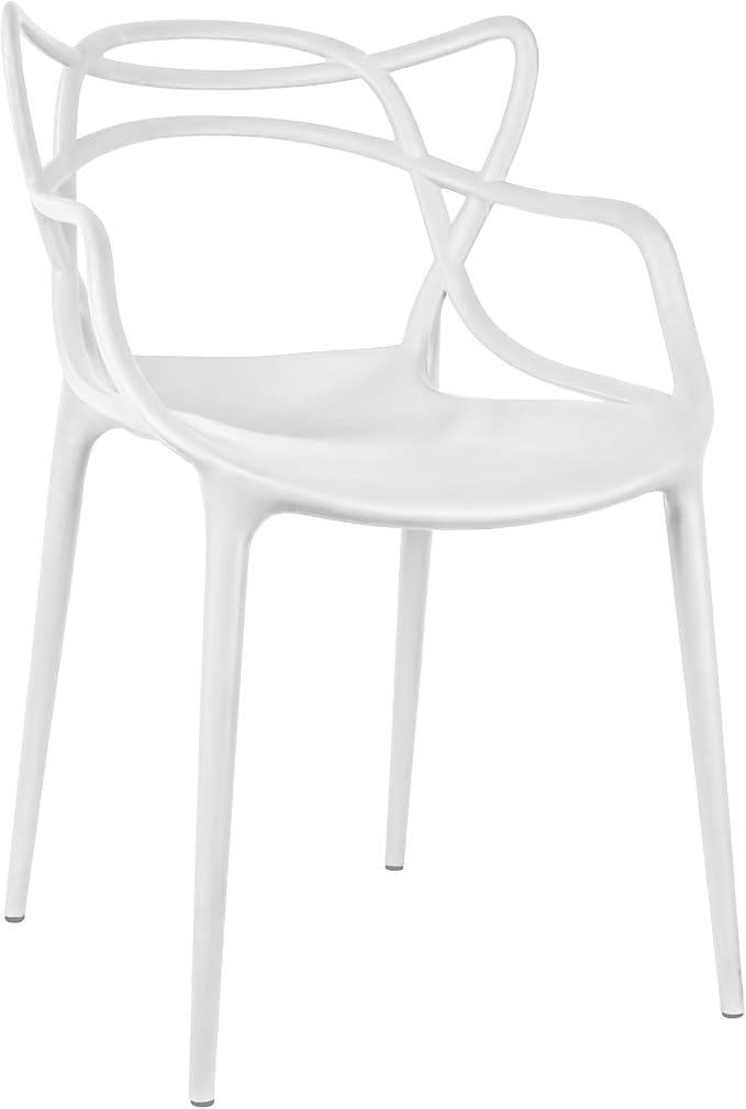 2xhome Modern Dining Chair | Stackable Indoor or Outdoor Entangled Side Chair | - Image 4