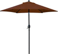 Sunnyglade 7.5' Patio Umbrella Outdoor Table Umbrella Tilt Crank Brown | Market by Sunnyglade