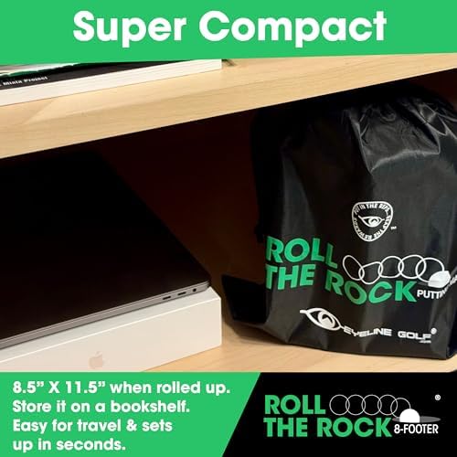 EyeLine Golf - Roll The Rock Putting Mat - Have Fun Perfecting Stroke, Speed - Image 5