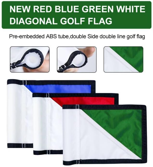 Golf Flagstick 3ft, Golf Flag Hole Cup Set Double-Sided Putting Green Flags - Image 3