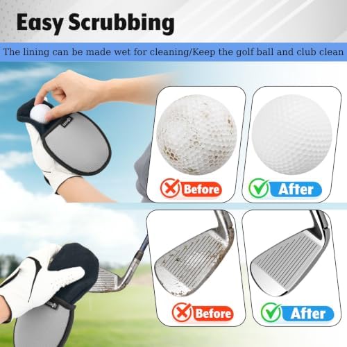 Cosmos Portable Pocket Golf Ball Washer Pouch Golf Ball Cleaner Pouch - Image 5