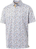 M MAELREG Mens Golf Shirt Short Sleeve Dry Fit Print Moisture Wicking by MAELREG