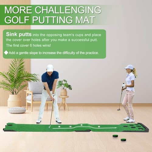 Golf Putting Game Set, Indoor Putting Green Mat - Image 6