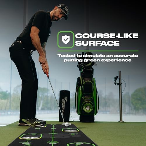 BACK 2 BASICS GOLF 10ft Compact Golf Putting Mat, Indoor & Outdoor Practice - Image 5