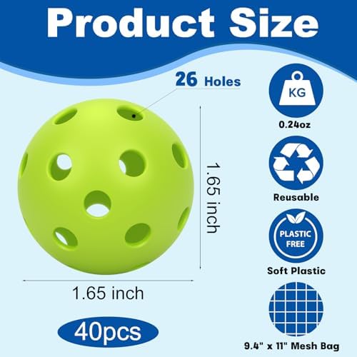 Coopay 20/40/80 Pack Mini Plastic Practice Baseballs, 1.65inch Small Soft - Image 2