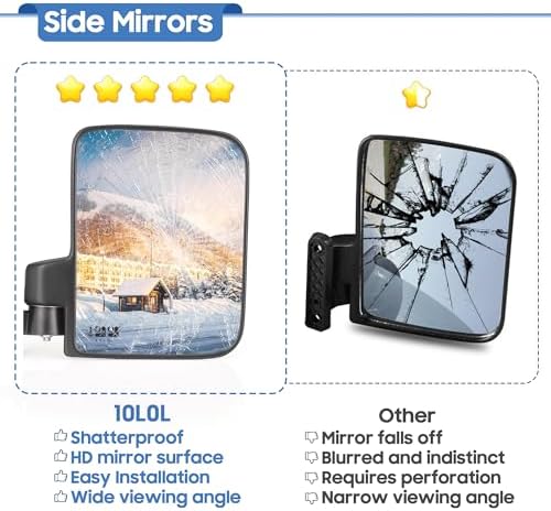 Golf Cart Side Mirrors No Drilling - Image 5