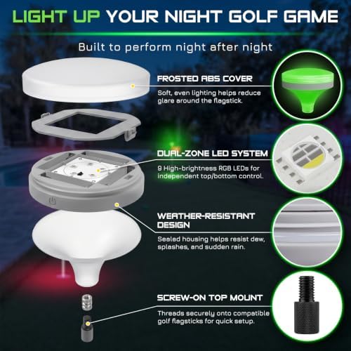 KINGTOP RGB Golf Flagstick Top Light - Image 2