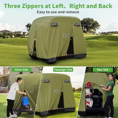 10L0L Universal 2-4 Passenger Golf Cart Cover - Image 5