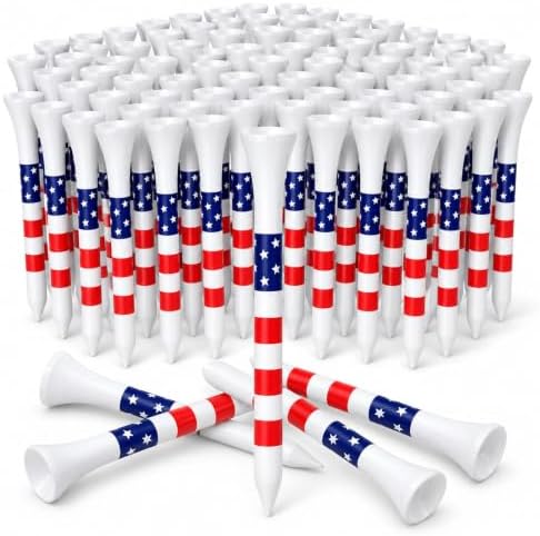 Dukars 3-1/4" Performance Golf Tees, Stars and Stripes by Dukars