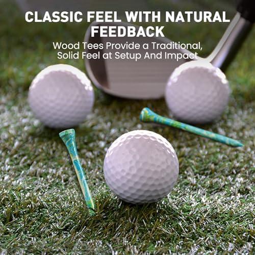FINGER TEN Stylish Golf Tees Wood 100 Pack - Image 4