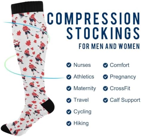 White Baseballs Stitching Compression Sock - Image 5