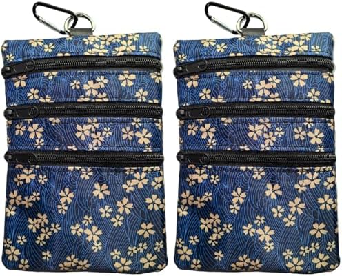 Golf valuables pouch, zipper golf ball bag by hapheal