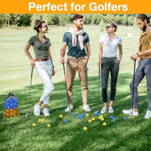 MiniInflat 80 Pcs Practice Golf Balls Plastic 42mm - Image 6