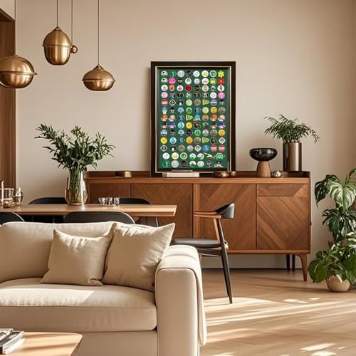 18.1" X 13.3" Solid WoodMagnetic Golf Ball Marker Display Frame ，Wall Mount - Image 3