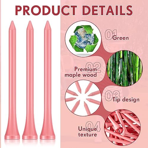 Jenaai 200 Pcs Golf Tees Bamboo Golf Tees - Image 3