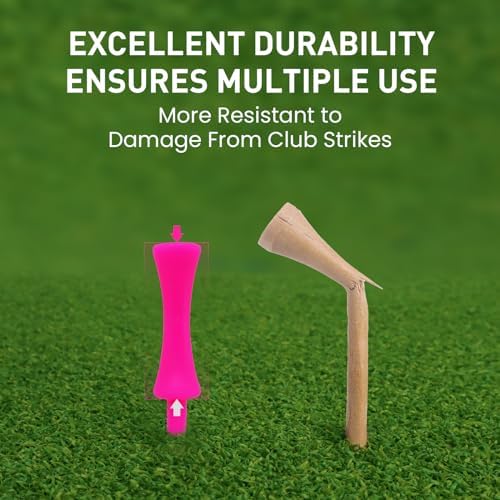 FINGER TEN Plastic Golf Castle Tees 100 Pack - Image 3