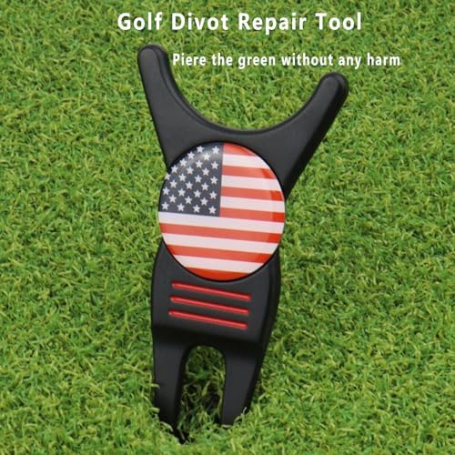 Golf Divot Repair Tool with Removable Magnetic Golf Ball Marker Alignment - Image 2