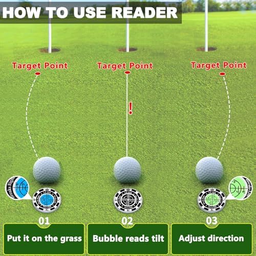 2 Pack Golf Green Reader, Ball Marker - Image 4
