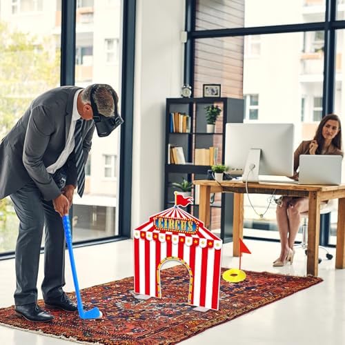 19 PCS Carnival Party Mini Golf Game Set Circus Tent Popcorn Game Set Include - Image 5