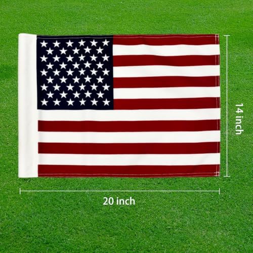 AZCOVER 2 Pack USA Golf Flag 14X20 Inch - Image 3