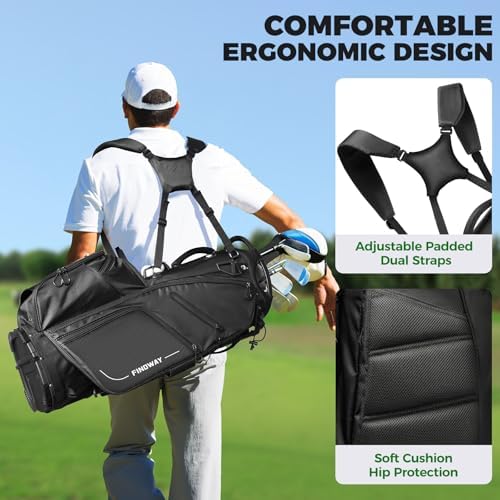 Findway 14 Way Golf Stand Bag, Lightweight Golf Bag - Image 4