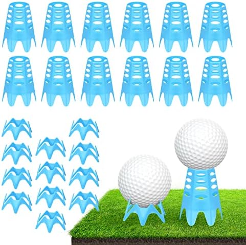 Golf Simulator Tees, 24 Pack, 12 Tall 12 Short Golf Tees by AdventureBuiltHomePerfected