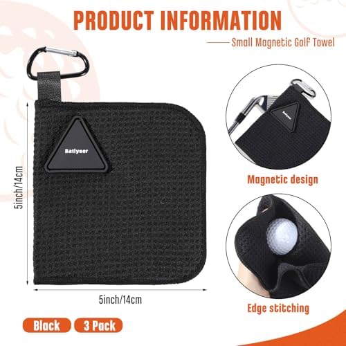 Batiyeer 3 Pack Small Golf Towels - Image 2