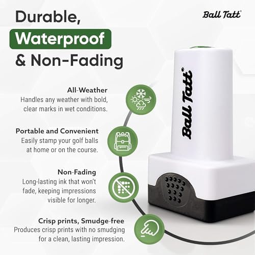 Golf Ball Stamp Personalized Monogram Initial Self-Inking Marker Quick Dry - Image 3