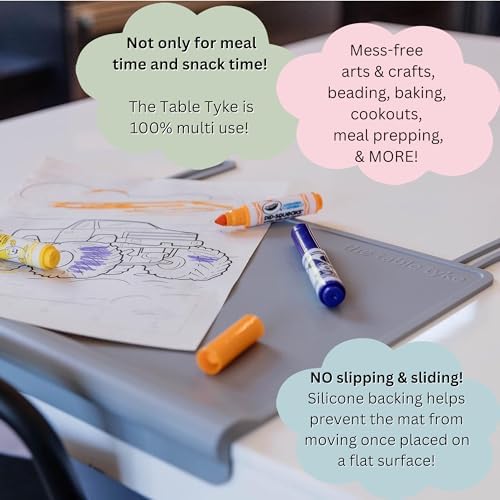 Table Tyke Baby Restaurant Placemat, Silicone Edge Bumper, Sky Blue - Image 5