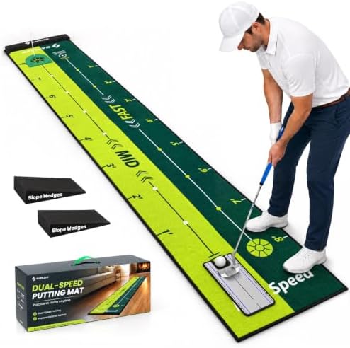 SAPLIZE Golf Putting Mat with Alignment Mirror by SAPLIZE