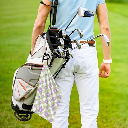 Hippie Floral Golf Towel Microfiber - Image 5