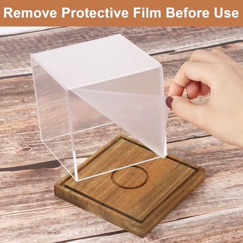 Hooqict 2Pcs Softball Display Case Clear Acrylic Ball Holder - Image 2