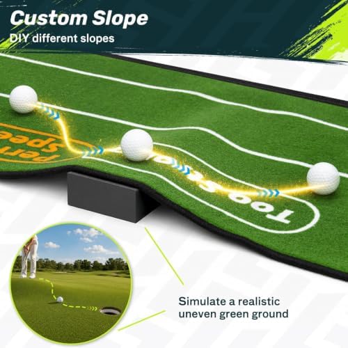 SAPLIZE Golf Putting Mat– Putting Alignment Mirror & Adjustable Slopes - Image 5