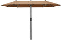 13 ft Large Double-Sided Patio Umbrella, Outdoor Umbrella, Tawny | HERA'S by HERASPALACE