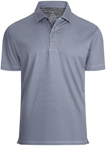 Alex Vando Mens Golf Shirt Moisture Wicking Classic Print Golf Shirts by AlexVando