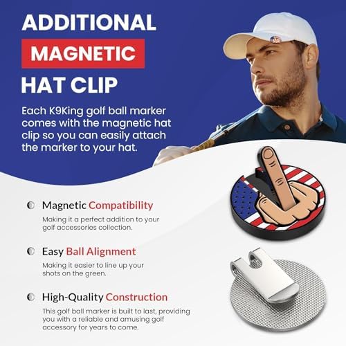 Ultimate Middle Finger Golf Ball Marker | Magnetic Hat Clip | Alignment Ball - Image 4