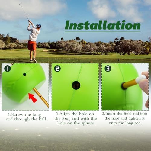 3-in-1 Golf Training Aids Set Grip Trainer Club, Sure Stance & Smart Ball - Image 5