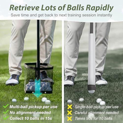 SAPLIZE Golf Ball Picker Upper, Turf-Friendly Design, No Bending Over, Quickly - Image 4