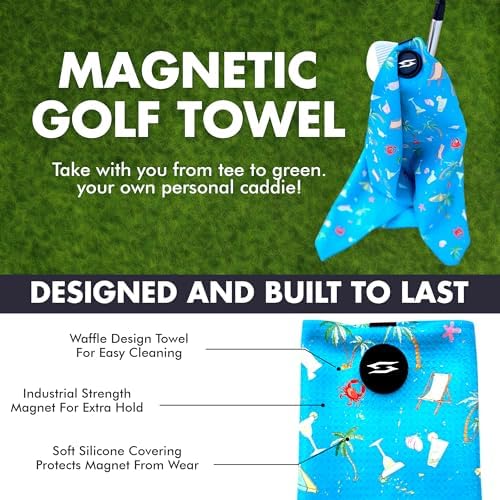 Magnetic Microfiber Waffle Golf Towel Large 16"x24" Clean - Image 2